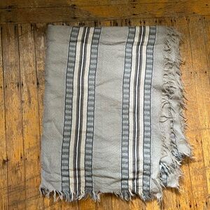 Aritzia Wilfred Striped Wool Blanket Scarf